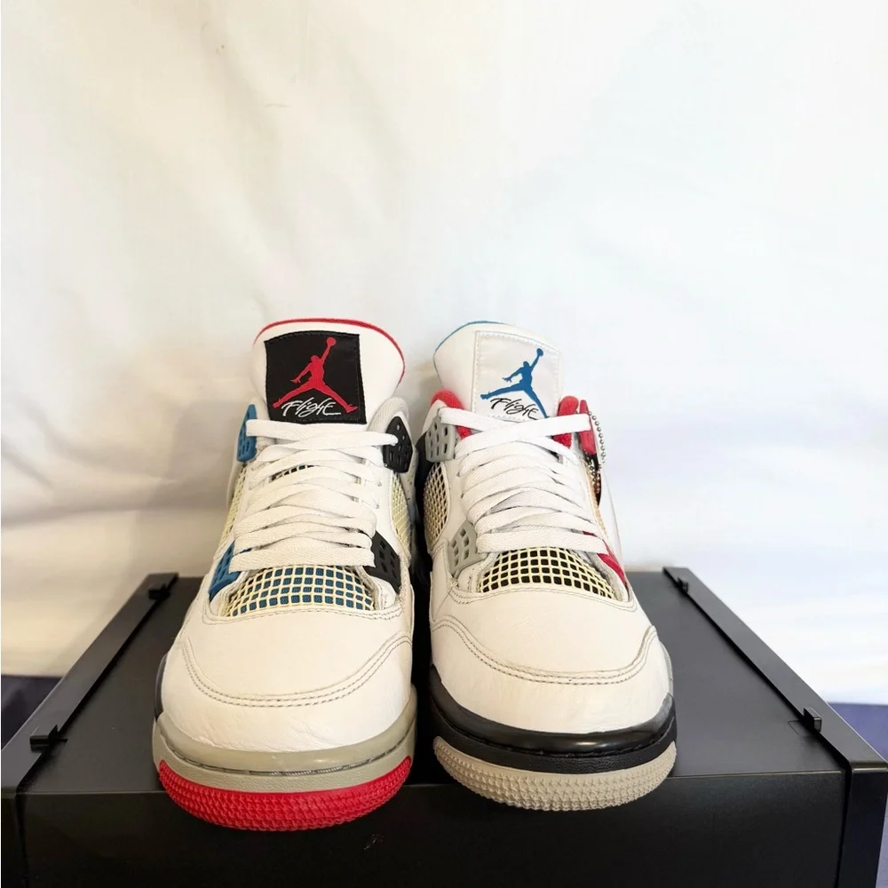 AUTHENTIC Jordan 4 Retro SE “What The” size 9 CI1184-146 2019 PRE-OWNED - Picture 8 of 9